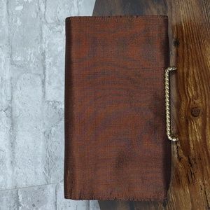 Green Gecko Shantung Silk Bi-Fold Wallet/Clutch